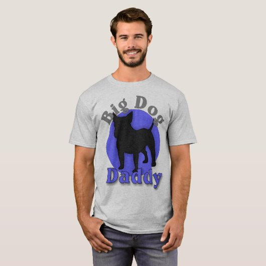 Grand T-shirt de papa de chien de bull-terrier (Devant entier)