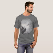 Grand T-shirt de perroquet gris d'Afrique (Devant entier)