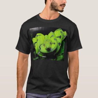 Grand t-shirt de serpent de boa vert