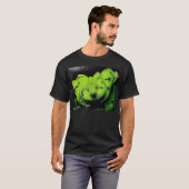 Grand t-shirt de serpent de boa vert (Devant entier)