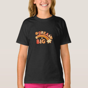 Grand T-Shirt Floral Boho Arc-en-Ciel Inspirant