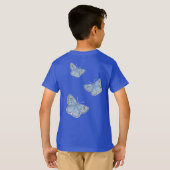 Grand T-shirt Papillon Bleu (Dos entier)