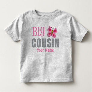 Grand T-shirt personnalisé de cousin par papillon