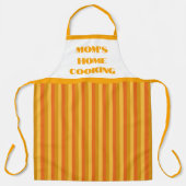 Grand tablier de Cuisine de la mère à rayures oran (Recto)