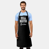 Grand tablier noir sur mesure pour hommes (Porté)