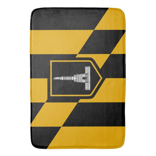 Grand tapis de bain avec drapeau Baltimore (devant Vertical)