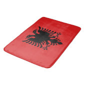 Grand tapis de bain avec drapeau d'Albanie (Angle)