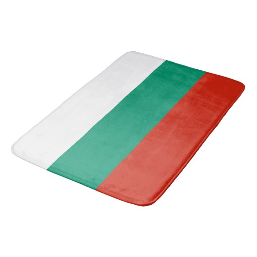 Grand tapis de bain avec drapeau de Bulgarie (Angle)