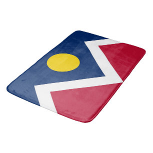 Grand tapis de bain avec drapeau de Denver, USA