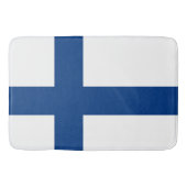 Grand tapis de bain avec drapeau de Finlande (Devant)