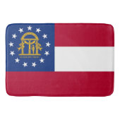 Grand tapis de bain avec drapeau de Géorgie, USA (Devant)