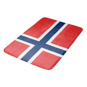 Grand tapis de bain avec drapeau de la Norvège