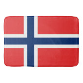 Grand tapis de bain avec drapeau de la Norvège (Devant)