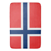 Grand tapis de bain avec drapeau de la Norvège (devant Vertical)
