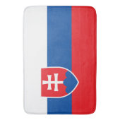 Grand tapis de bain avec drapeau de la Slovaquie (devant Vertical)