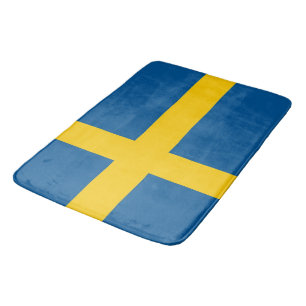 Grand tapis de bain avec drapeau de la Suède