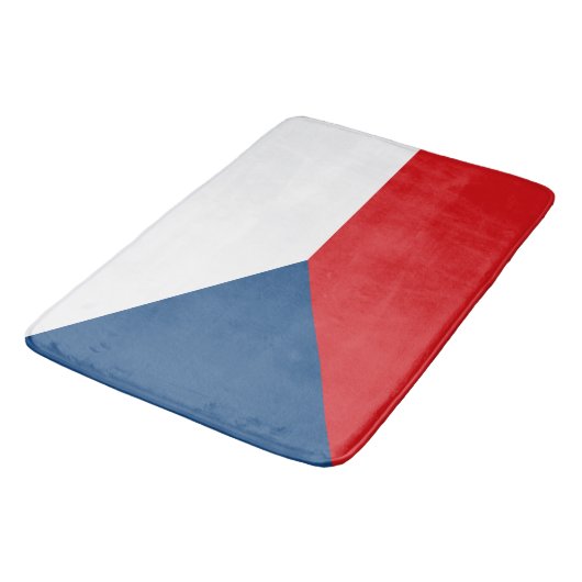 Grand tapis de bain avec drapeau de la Tchéquie (Angle)