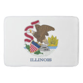 Grand tapis de bain avec drapeau de l'Illinois, Ét (Devant)
