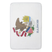 Grand tapis de bain avec drapeau de l'Illinois, Ét (devant Vertical)