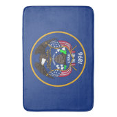 Grand tapis de bain avec drapeau de l'Utah, USA (devant Vertical)