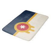 Grand tapis de bain avec drapeau de Tulsa City (Angle)