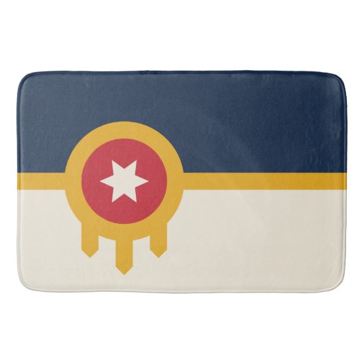 Grand tapis de bain avec drapeau de Tulsa City (Devant)