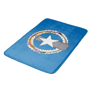 Grand tapis de bain avec drapeau des îles Mariana,