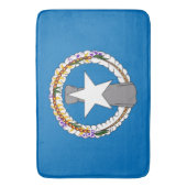 Grand tapis de bain avec drapeau des îles Mariana, (devant Vertical)