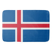 Grand tapis de bain avec drapeau d'Islande (Devant)