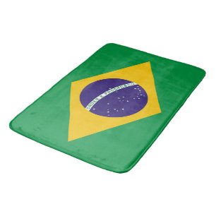 Grand tapis de bain avec drapeau du Brésil