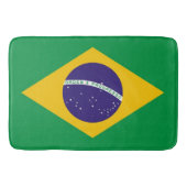 Grand tapis de bain avec drapeau du Brésil (Devant)