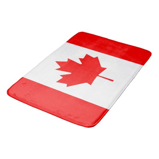 Grand tapis de bain avec drapeau du Canada (Angle)