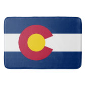 Grand tapis de bain avec drapeau du Colorado, USA (Devant)