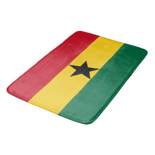 Grand tapis de bain avec drapeau du Ghana