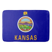 Grand tapis de bain avec drapeau du Kansas, USA (Devant)