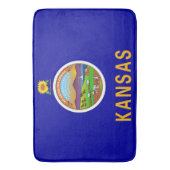 Grand tapis de bain avec drapeau du Kansas, USA (devant Vertical)