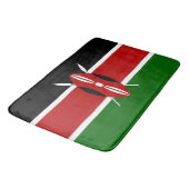 Grand tapis de bain avec drapeau du Kenya (Angle)