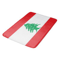 Grand tapis de bain avec drapeau du Liban