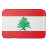 Grand tapis de bain avec drapeau du Liban (Devant)