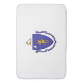 Grand tapis de bain avec drapeau du Massachusetts, (devant Vertical)