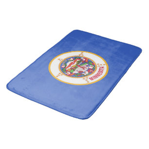 Grand tapis de bain avec drapeau du Minnesota, USA