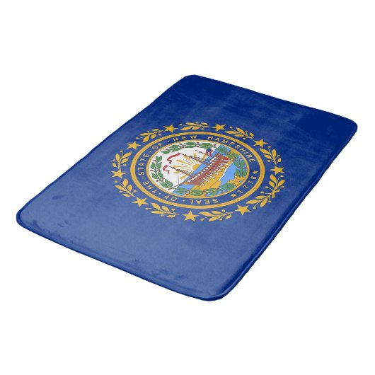 Grand tapis de bain avec drapeau du New Hampshire, (Angle)