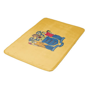 Grand tapis de bain avec drapeau du New Jersey, US