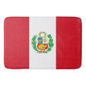 Grand tapis de bain avec drapeau du Pérou (Devant)