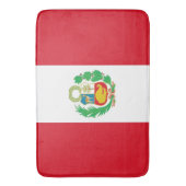 Grand tapis de bain avec drapeau du Pérou (devant Vertical)