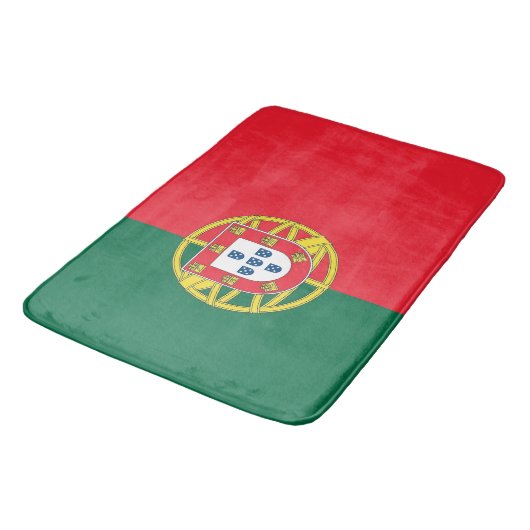 Grand tapis de bain avec drapeau du Portugal (Angle)