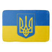 Grand tapis de bain avec drapeau d'Ukraine (Devant)