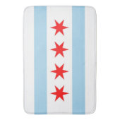 Grand tapis de bain avec le drapeau de Chicago, US (devant Vertical)