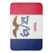 Grand tapis de bain avec le drapeau de l'Iowa, USA (devant Vertical)
