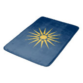 Grand tapis de bain avec le drapeau de Macédoine,  (Angle)